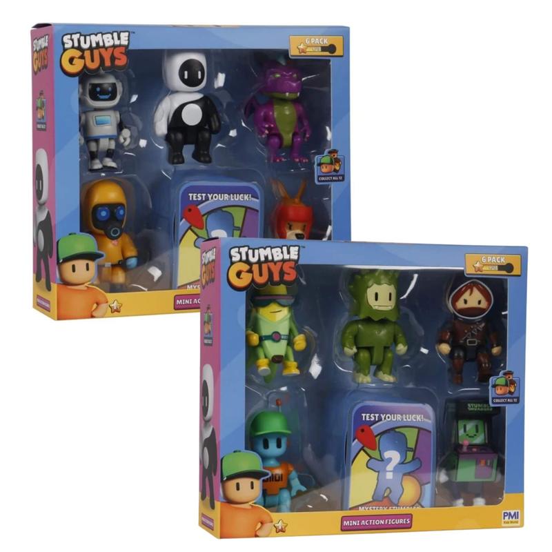 Pack com 6 Bonecos Brinquedo Stumble Guys Série 2 - Sortido e